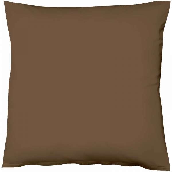 Fleuresse Mako-Satin-Kissenbezug colours 8020 zartbitter Größe 80x80 cm