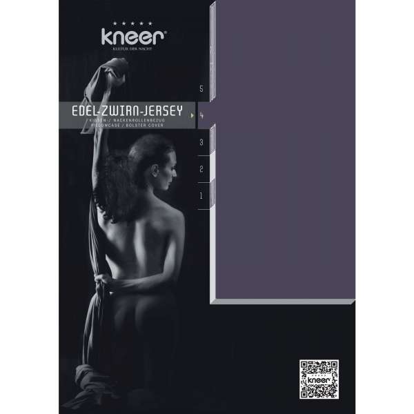 Kneer Edel-Zwirn-Jersey Kissenbezug Q20 Farbe schiefer für Tempur Original S-XL