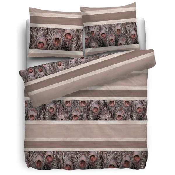 HnL Flanell Bettwäsche Gita 135x200 cm brown