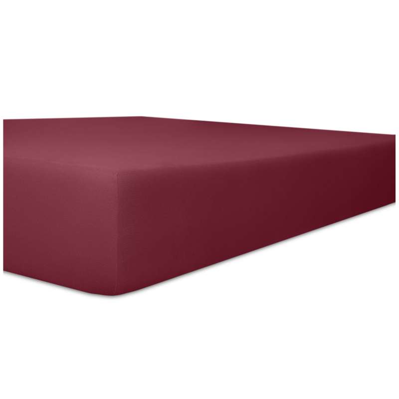 Kneer Easy Stretch Spannbetttuch für Matratzen bis 30 cm Höhe Qualität 25 Farbe burgund