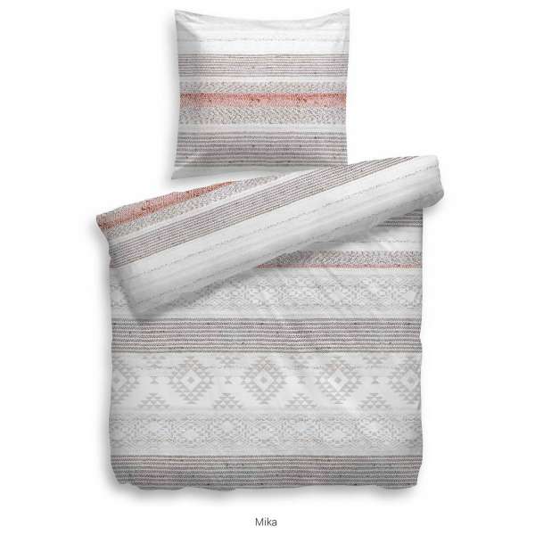 Flanell Bettwäsche 155x220 Grau - The Door Knockers