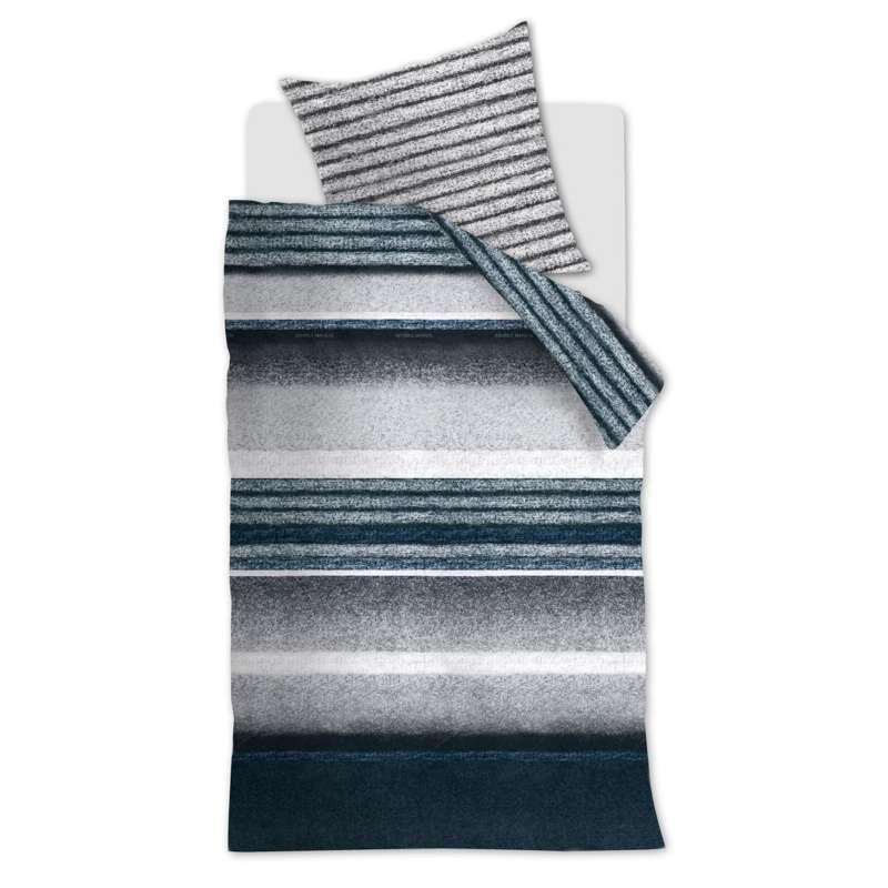 Riviéra Maison Bettwäsche Mohair, Größe 135x200/80x80 cm, blue