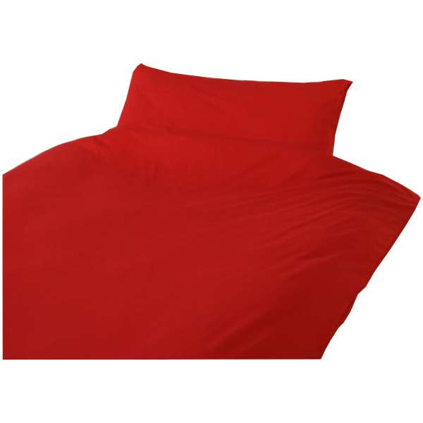 Cotonea Bio-Jersey-Kinder Bettwäsche uni Größe 100x135+40x60 cm Kissenbezug, Farbe rot