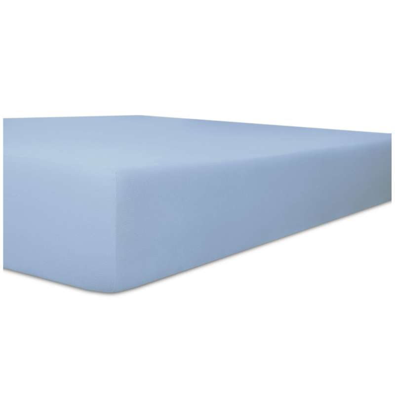 Kneer Vario-Stretch Spannbetttuch oneflex für Topper 4-12 cm Höhe Qualität 22 Farbe eisblau