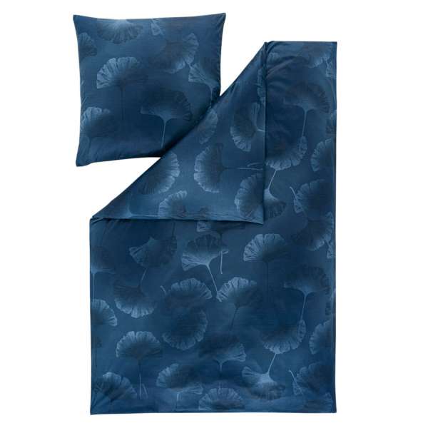 Estella Mako-Interlock-Jersey-Bettwäsche Isabella Größe 135x200/80x80 cm 2-teilig, indigo