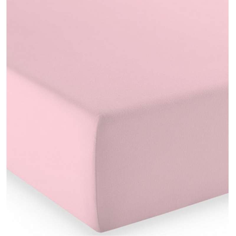 Fleuresse Mako-Jersey-Spannlaken comfort Farbe rosa 8099, Größe 100x200 cm