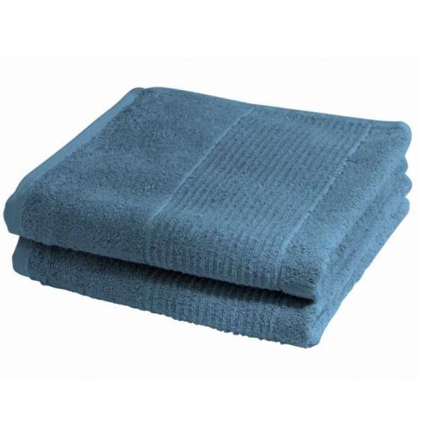 Fleuresse Frottier Handtuch 2-er Set Größe 50x100 cm, Farbe 42 indigo blue