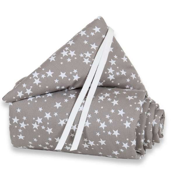 babybay Nestchen Piqué für Maxi, Boxspring und Comfort, taupe Sterne weiß