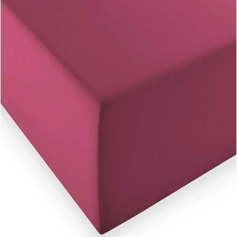 Fleuresse Boxspring- und Wasserbetten Jersey-Spannlaken comfort XL Farbe 5015 himbeere