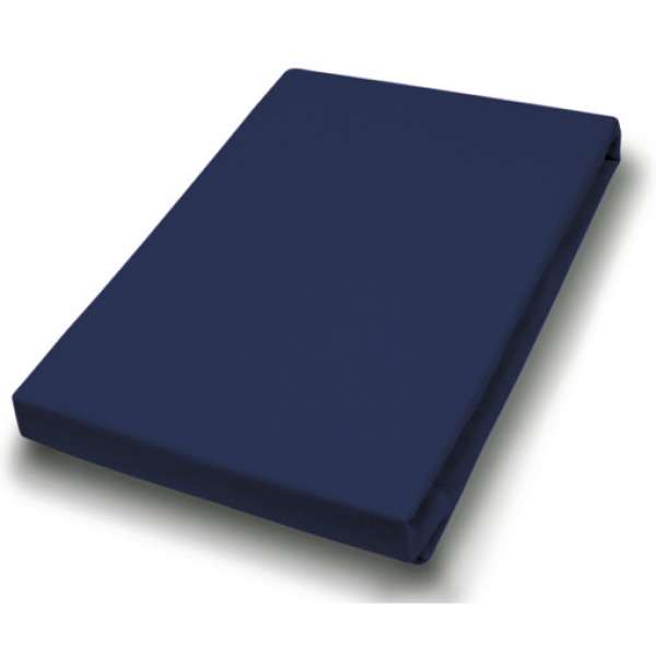 Hahn Haustextilien Jersey-Spannlaken Basic Größe 90-100x200 cm Farbe marine