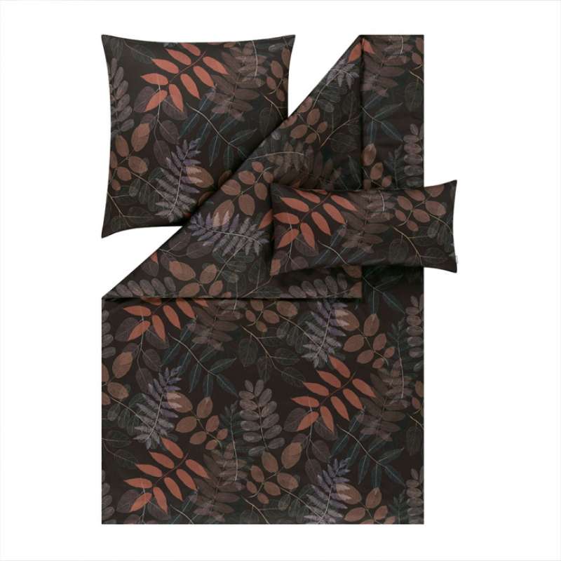 Estella Mako-Satin Bettwäsche Malou, 135x200 cm+80x80 cm+40x80 cm, pflaume