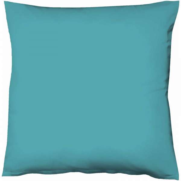 Fleuresse Mako-Satin-Kissenbezug uni colours petrol 6066