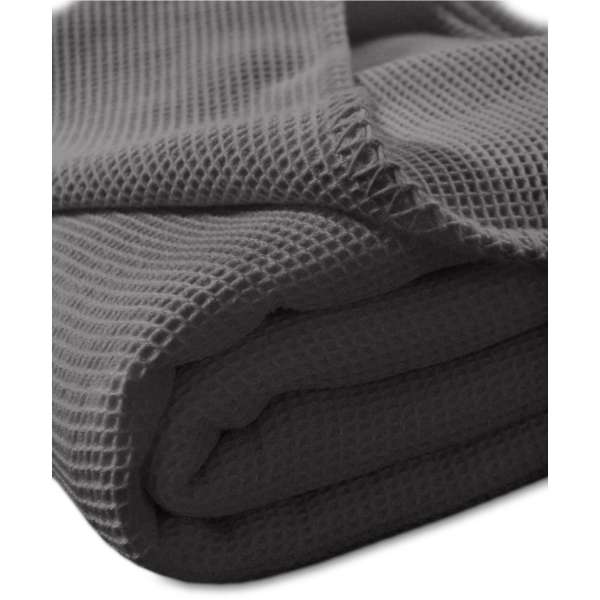 Kneer la Diva Pique Decke Qualität 91 Farbe schiefer Größe 240x220 cm Kuscheldecke