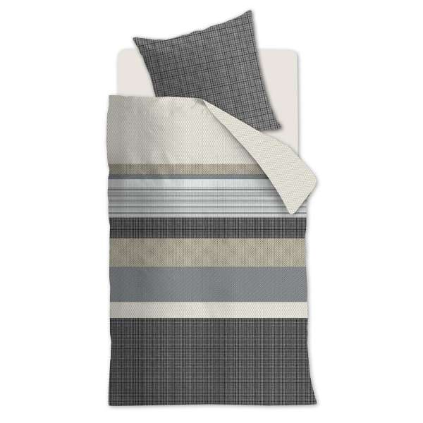 beddinghouse Bettwäsche Hidde Größe 155x220/80x80 cm, grey
