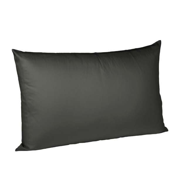 Fleuresse Mako-Satin-Kissenbezug uni colours 9031 anthrazit 40x80 cm