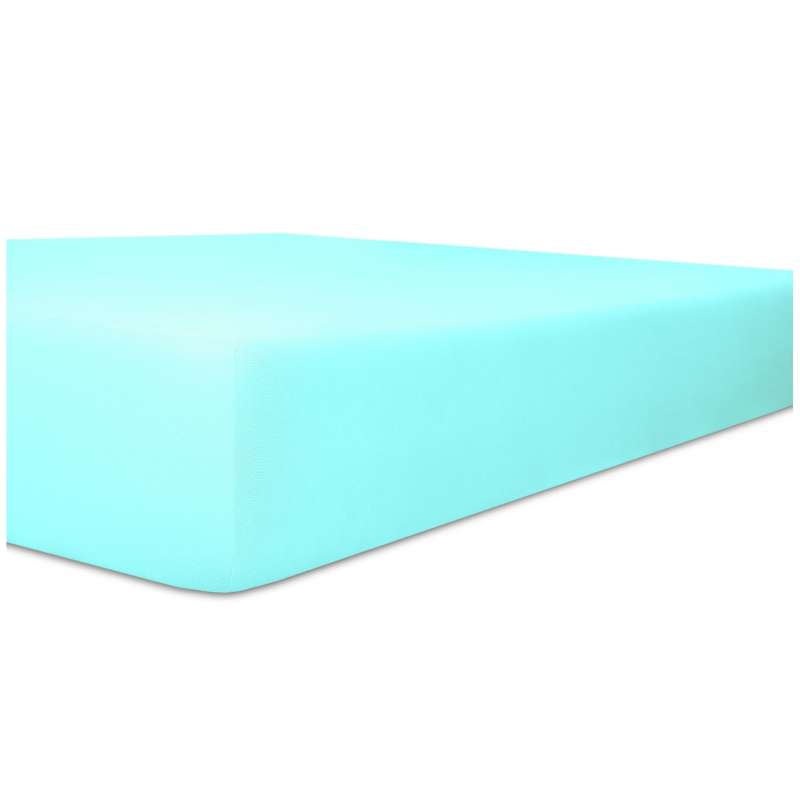 Kneer Vario-Stretch Spannbetttuch one für Topper 4-12 cm Höhe Qualität 22 Farbe aqua