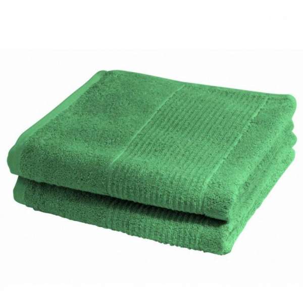 Fleuresse Frottier Duschtuch 2-er Set Größe 70x140 cm, Farbe 15 seegrün