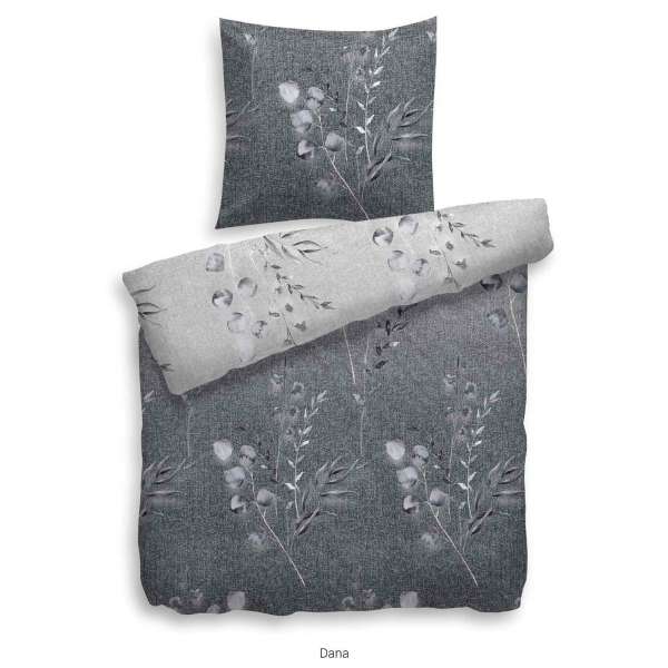 Heckett Lane Velvet Touch Wendebettwäsche Dana 155x220 cm grau