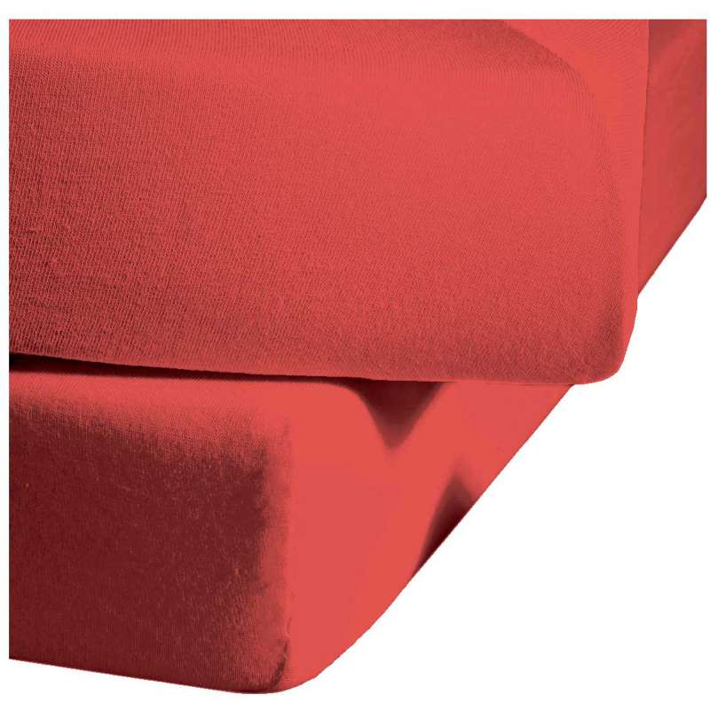 Fleuresse Mako-Satin-Spannlaken colours Farbe kirsch 0251