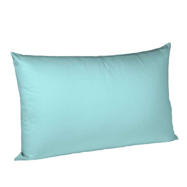 Fleuresse Mako-Satin-Kissenbezug uni colours 6058 türkis Größe 40x60 cm