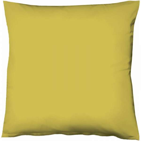 Fleuresse Mako-Satin-Kissenbezug uni colours oliv 7049