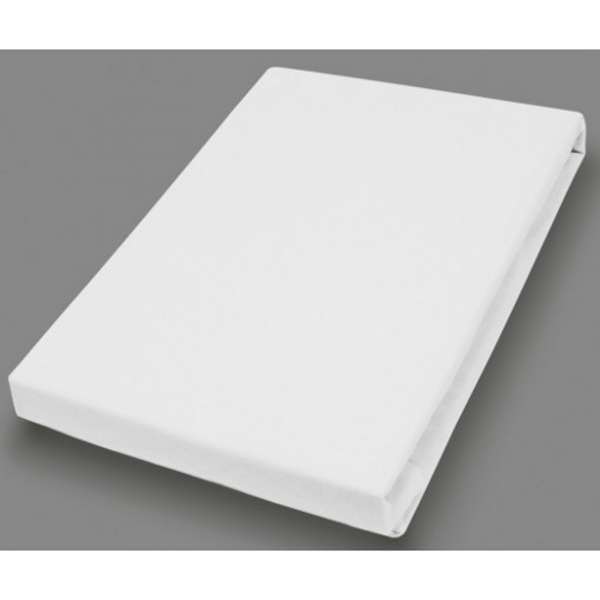 Hahn Haustextilien Jersey-Laken für Matratzentopper 180-200x200-220 cm weiß