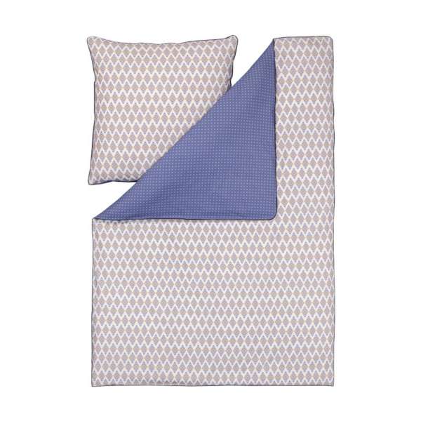 Estella Bio-Bettwäsche Casablanca Größe 155x220/80x80 cm, blue