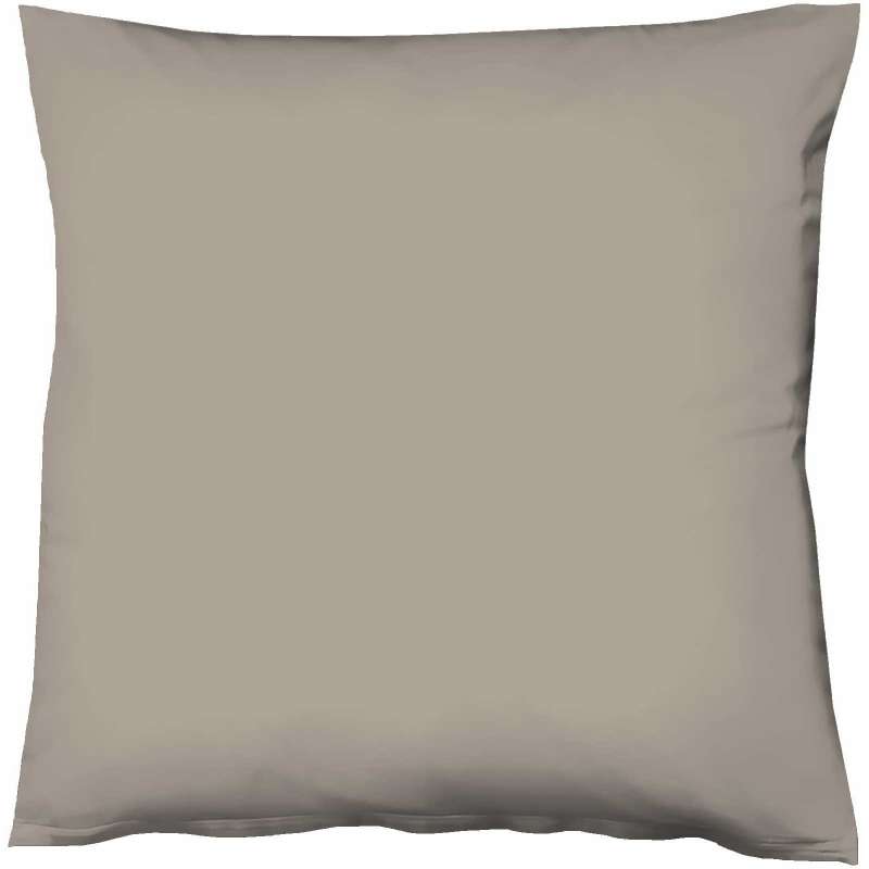 Fleuresse Mako-Satin-Kissenbezug uni colours taupe 9042