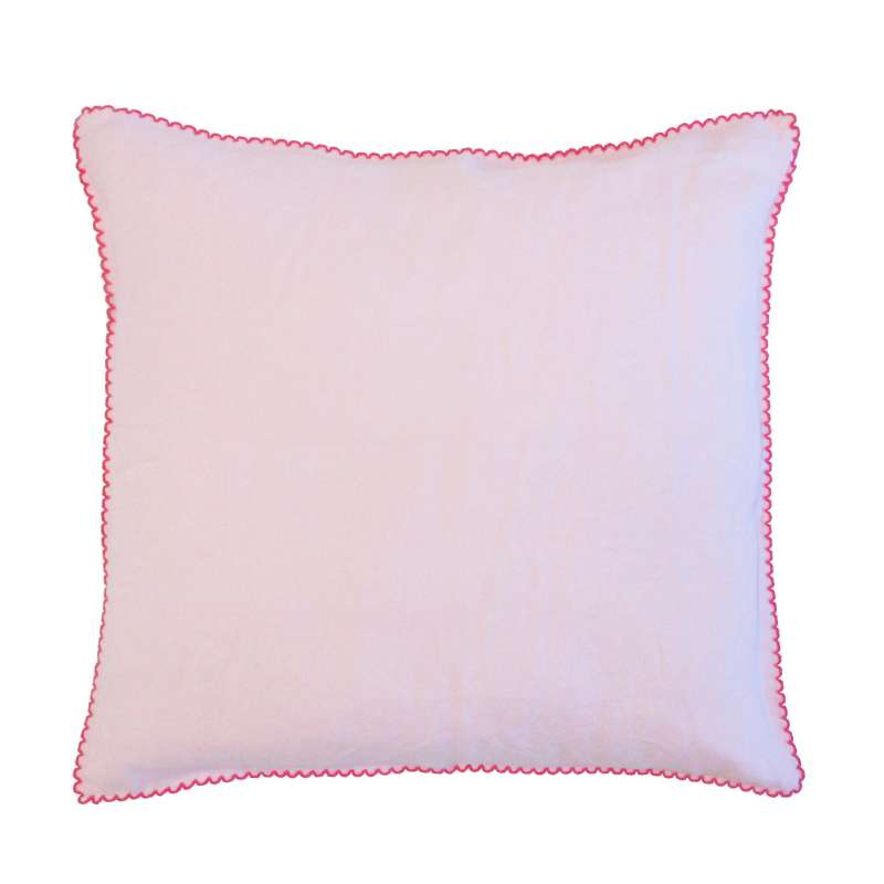 Fleuresse Halbleinen-Kissenbezug mit Zierstich, pink, Größe 40x40 cm