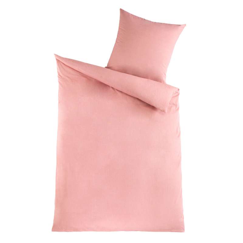 Holiday Heimtex OptiDream Chambray Baumwoll-Bettwäsche garngefärbt rosa 135x200 cm