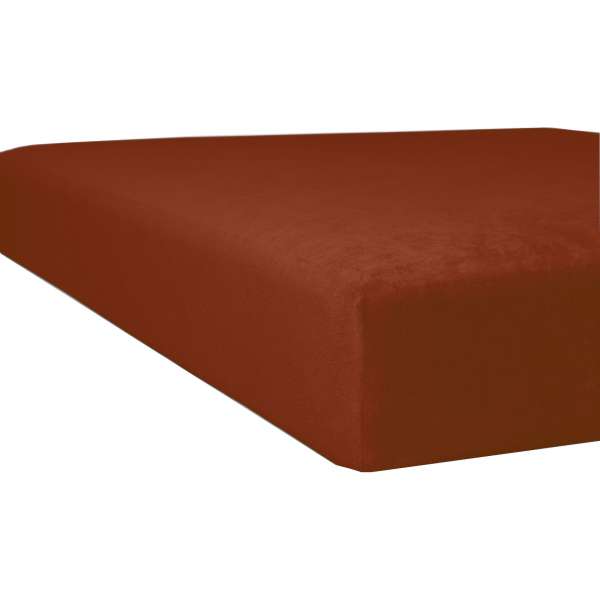 Kneer Flausch-Biber Spannbetttuch für Matratzen bis 22 cm Höhe Qualität 80 Farbe zimt