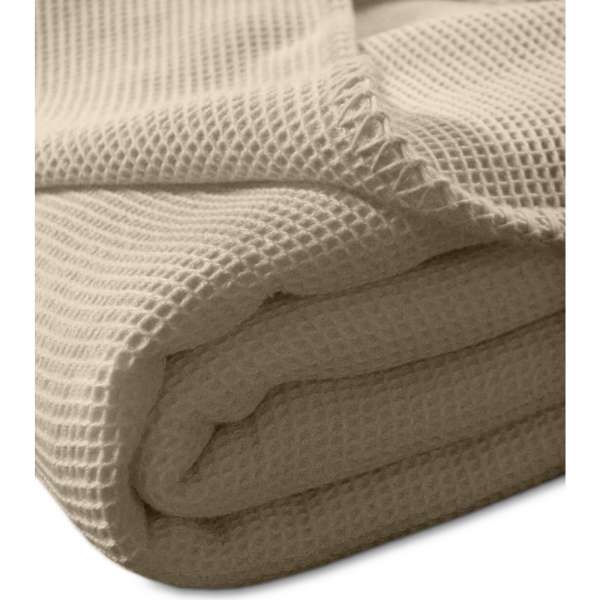 Kneer la Diva Pique Decke Qualität 91 Farbe natur Größe 150x210 cm Kuscheldecke