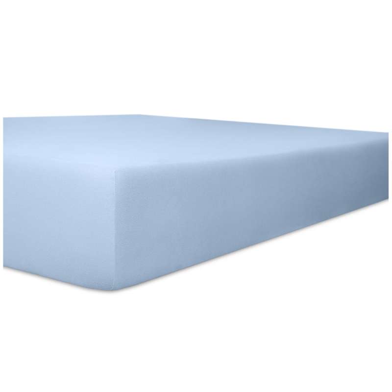 Kneer Exclusiv Stretch Spannbetttuch für hohe Matratzen & Wasserbetten Qualität 93 Farbe hellblau Gr