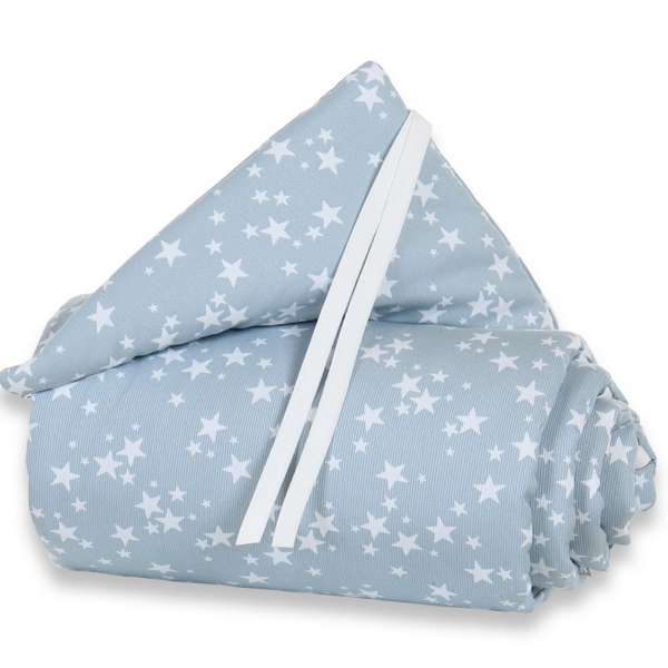 babybay Nestchen Piqué für Maxi, Boxspring und Comfort, azurblau Sterne weiß