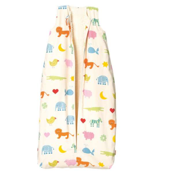Cotonea Bio-Baumwolle Baby- und Kinder Flanell-Schlafsack Größe 90 Arche Noah