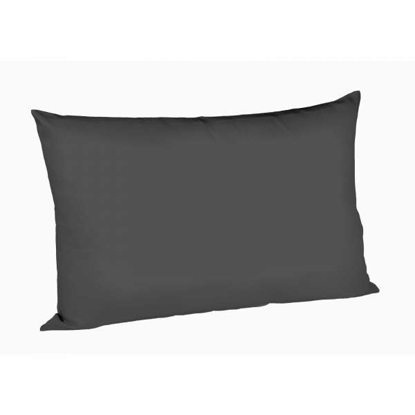 Fleuresse Mako-Satin-Kissenbezug uni colours anthrazit 9031 Größe 60x60 cm