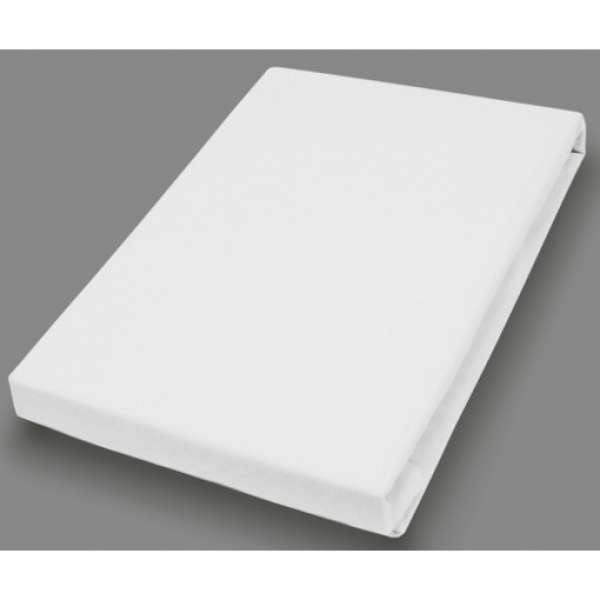 Hahn Haustextilien Jersey-Spannlaken Basic Größe 140-160 x 200 cm Farbe weiß