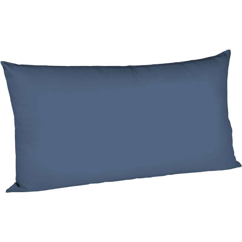 Fleuresse Mako-Satin-Kissenbezug uni colours 6073 denim 40x80 cm