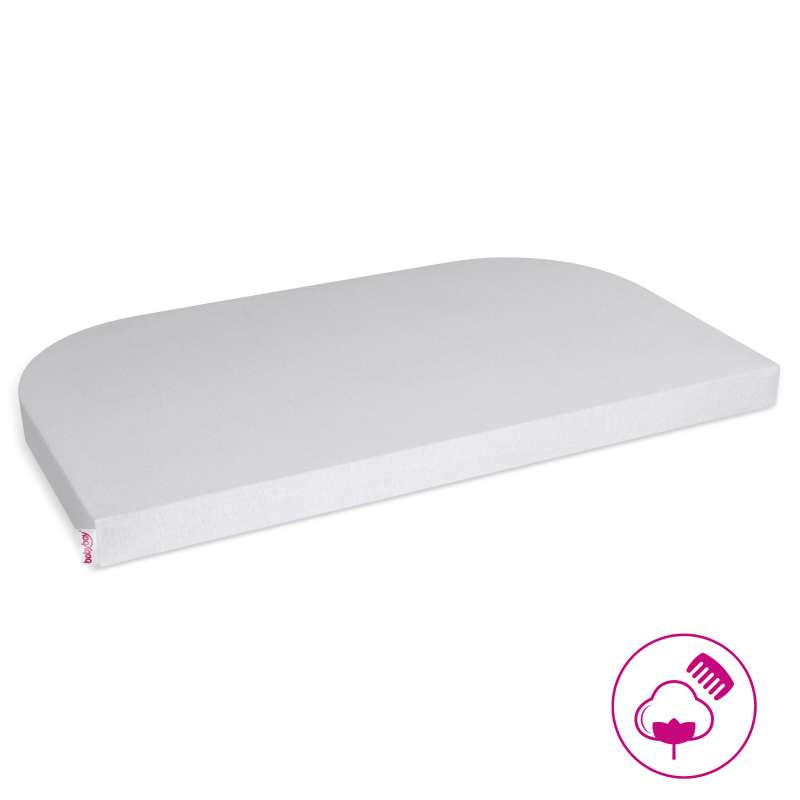 babybay Jersey Spannbetttuch zartgrau für Boxspring XXL mit Membran