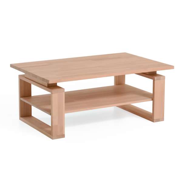DICO Möbel Couchtisch CT 050 B Massivholz Wildeiche Größe 110x70 cm