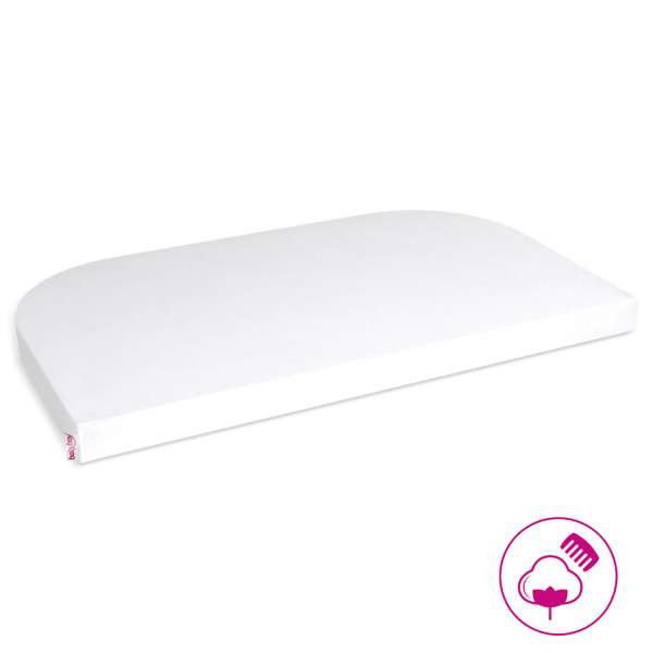 babybay Jersey Spannbetttuch Deluxe mit Membran weiß für Modell Maxi, Midi, Boxspring, und Comfort