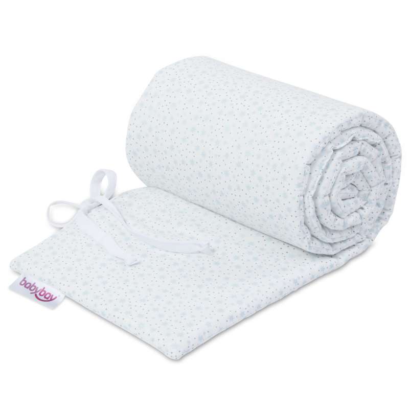 babybay Nestchen Organic Cotton passend für Modell Boxspring XXL, weiß Glitzersterne diamantblau