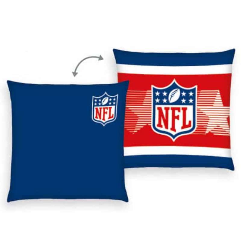 NFL Dekokissen – Classic, Größe ca. 40x40 cm, rot-blau