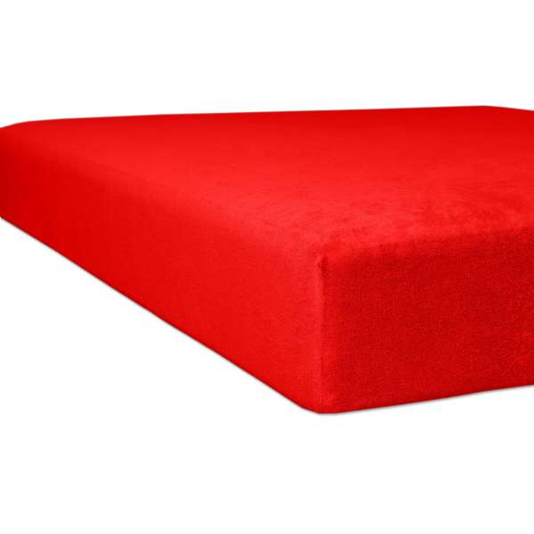 Kneer Flausch-Biber Spannbetttuch Qualität 80 rubin 100x200 cm