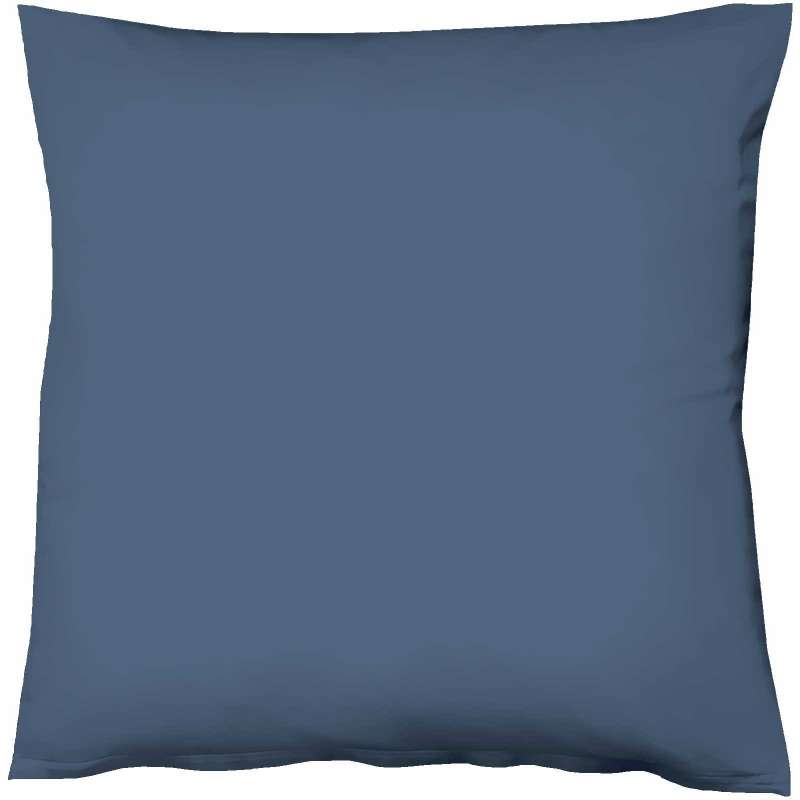 Fleuresse Mako-Satin-Kissenbezug uni colours 6073 denim 50x50 cm