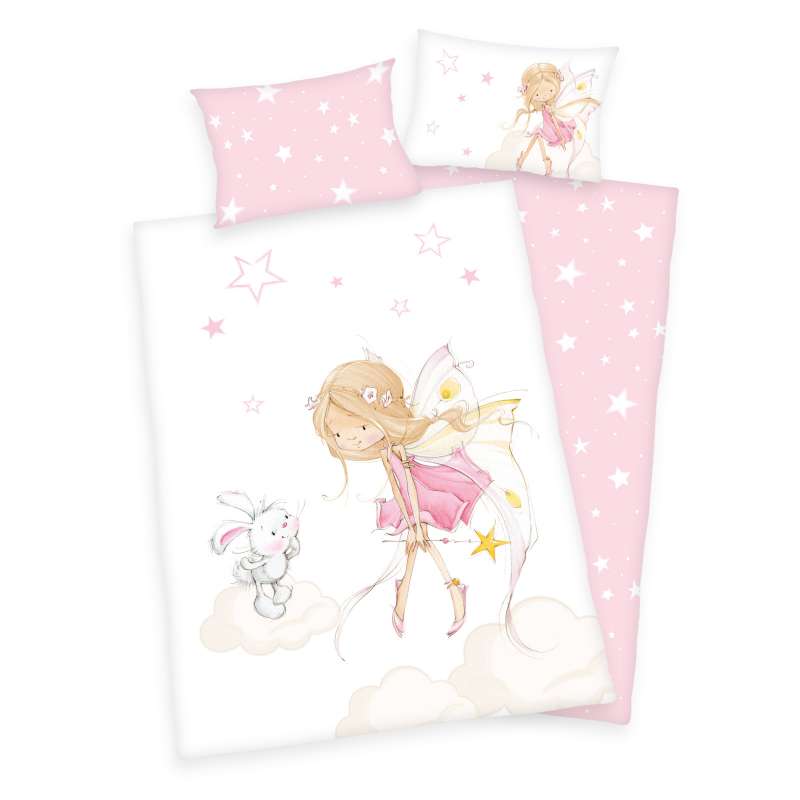 babybest Wendebettwäsche – Little Fairy, Größe 100x135 + 40x60 cm