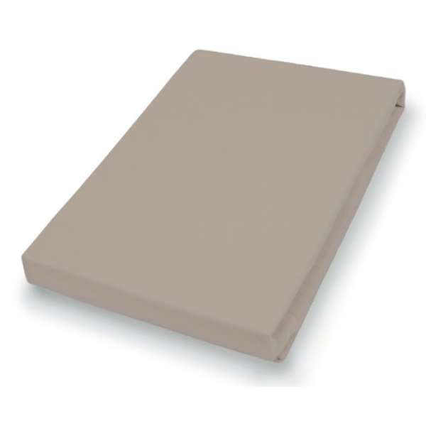 Hahn Haustextilien Jersey-Laken für Matratzentopper, Größe140-160x200-220 cm, kiesel