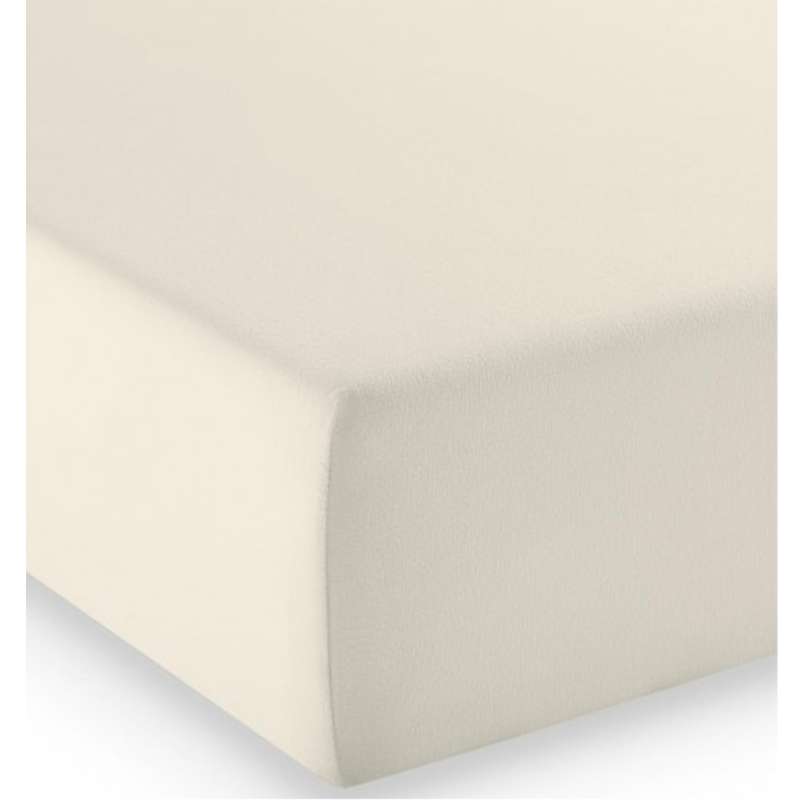 Fleuresse Mako-Jersey-Spannlaken comfort Farbe creme 2610, Größe 200x200 cm