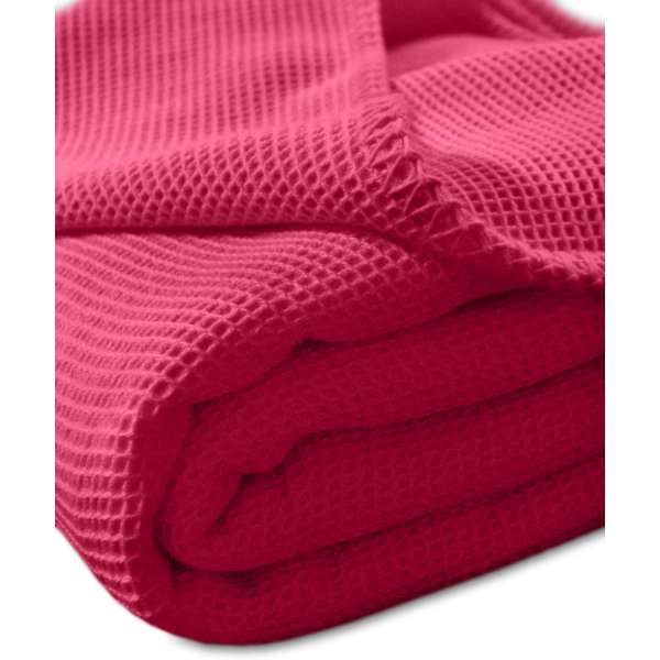 Kneer la Diva Pique Decke Qualität 91 Farbe rubin Größe 240x220 cm Kuscheldecke