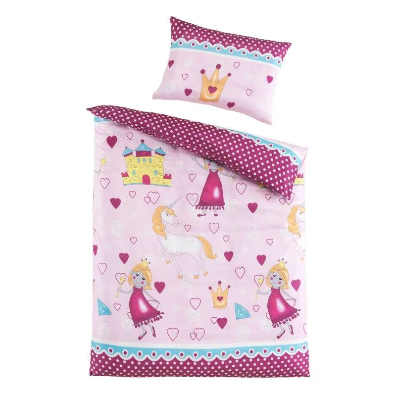 Holiday Heimtex OptiDream Baby Mikrofaser-Bettwäsche 100x135 cm Lola pink